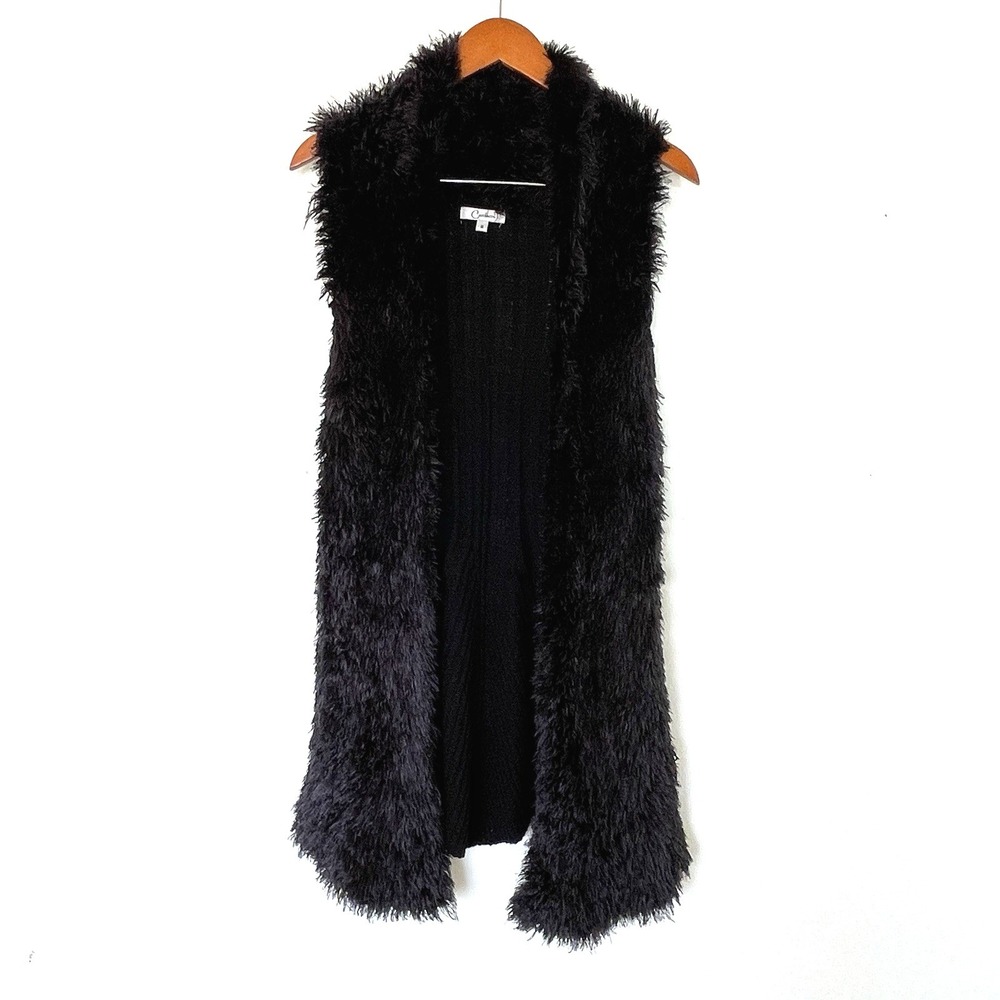 VTG 90s Carducci Womens Shaggy Faux Fur Vest Size M Moody‎ Textured Indie Grunge